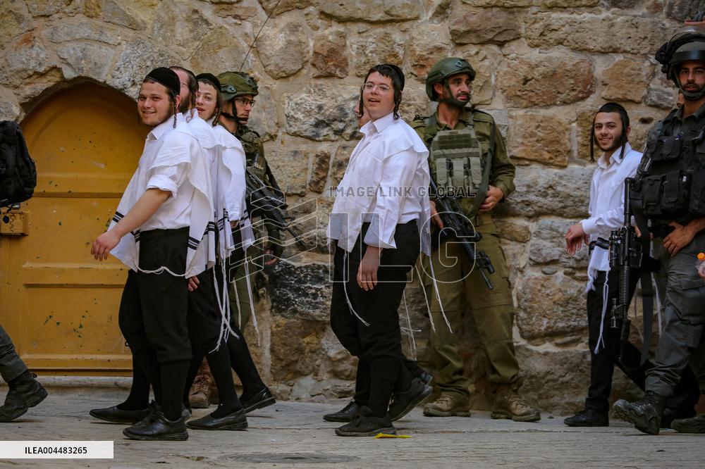 Israeli Settlers in Old City of Hebron - West Bank
