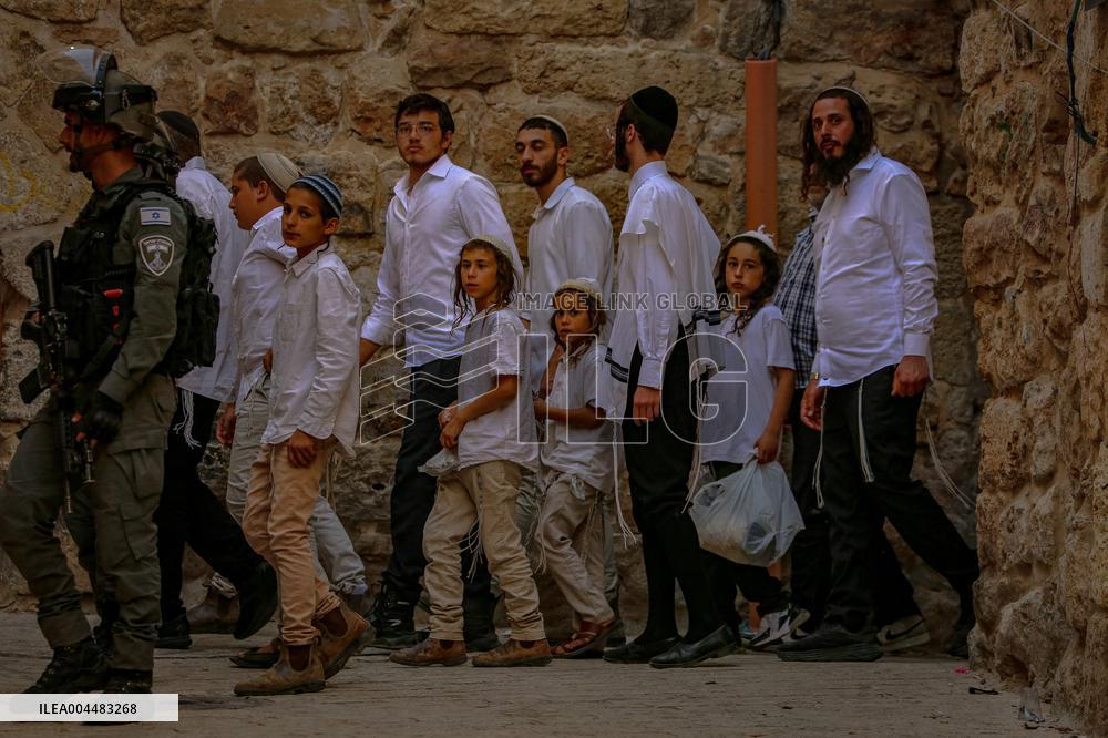 Israeli Settlers in Old City of Hebron - West Bank