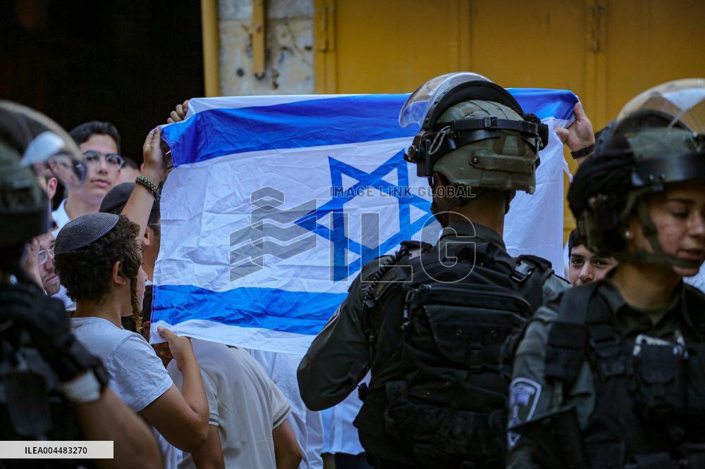 Israeli Settlers in Old City of Hebron - West Bank