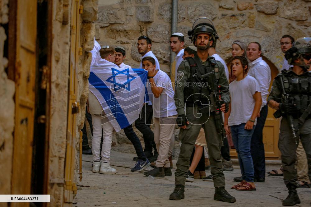 Israeli Settlers in Old City of Hebron - West Bank