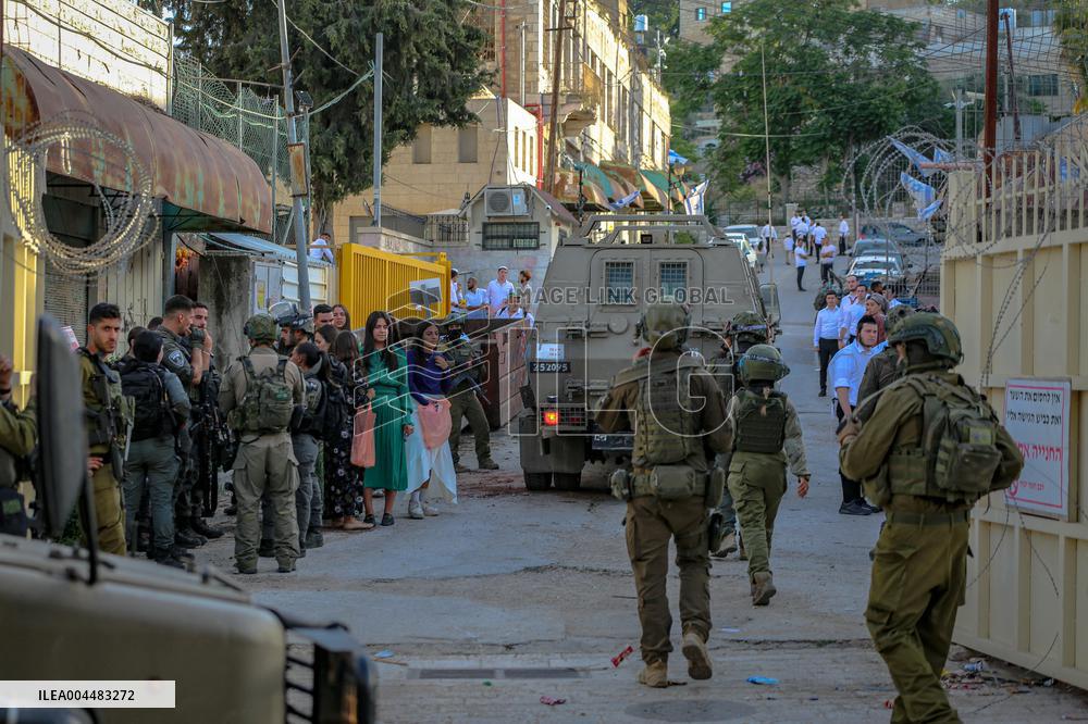 Israeli Settlers in Old City of Hebron - West Bank