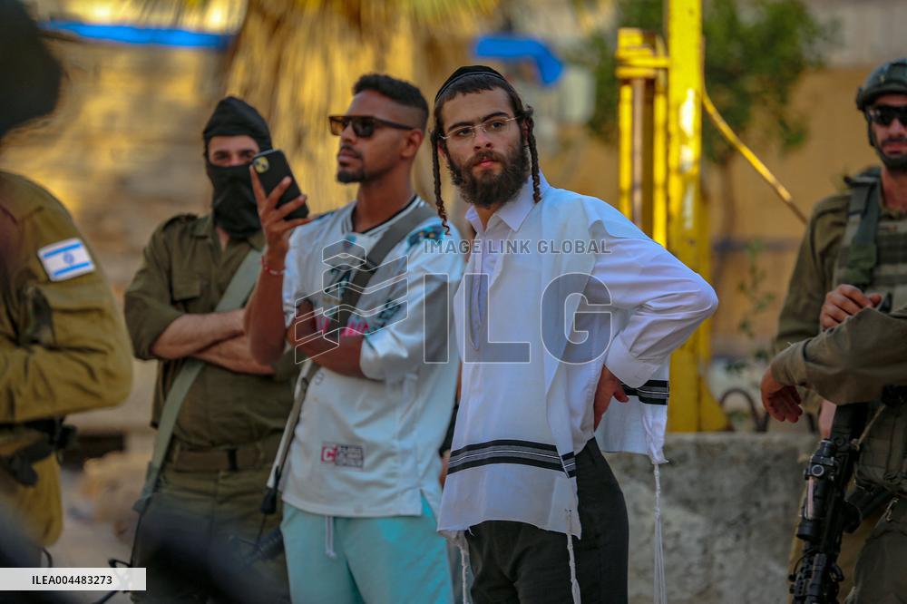 Israeli Settlers in Old City of Hebron - West Bank