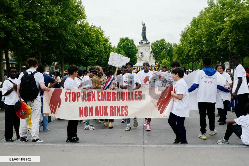 Citizens' March For Peace In The Neighborhoods - Paris