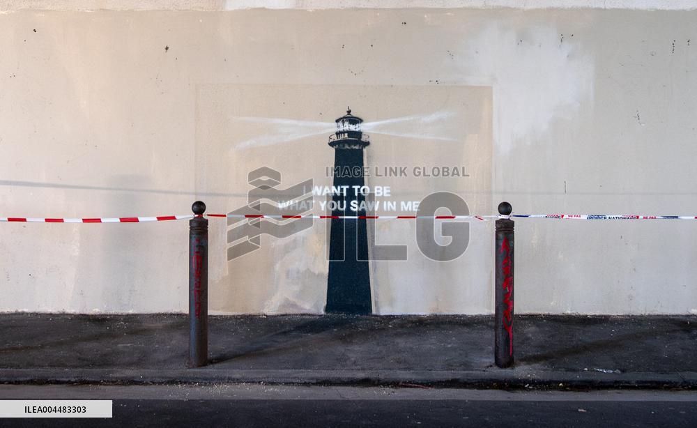Banksy's Work Protected After Being Vandalised - Marseille