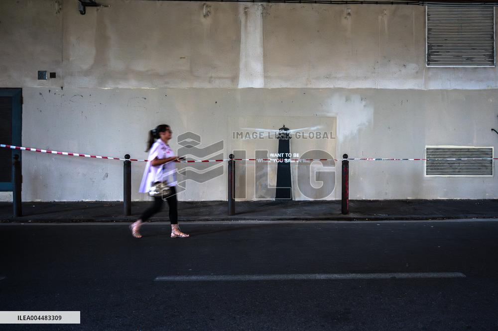 Banksy's Work Protected After Being Vandalised - Marseille