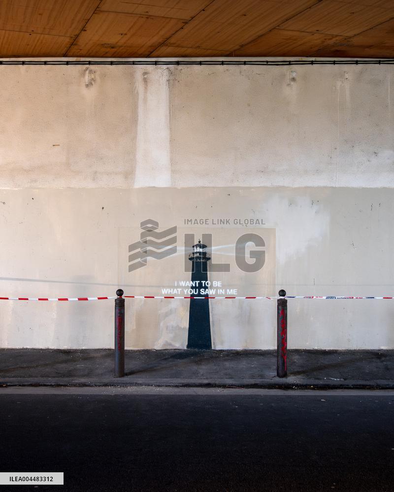 Banksy's Work Protected After Being Vandalised - Marseille