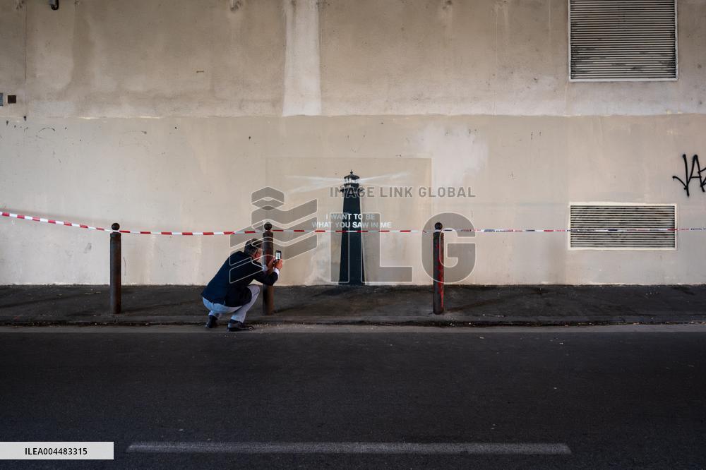 Banksy's Work Protected After Being Vandalised - Marseille