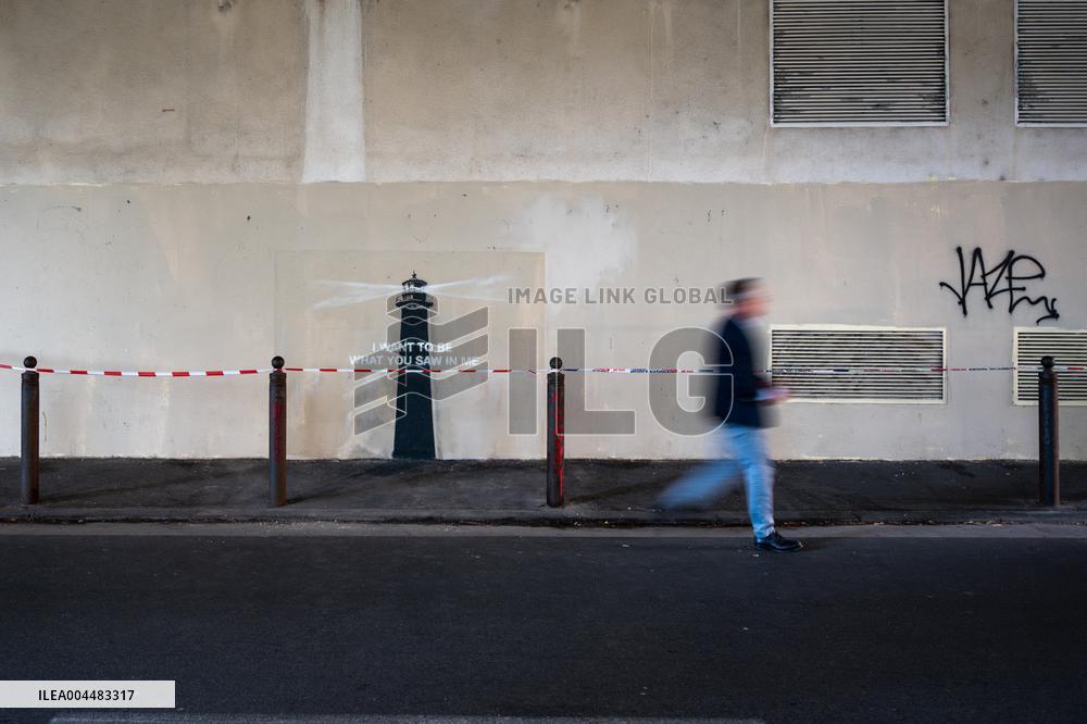Banksy's Work Protected After Being Vandalised - Marseille