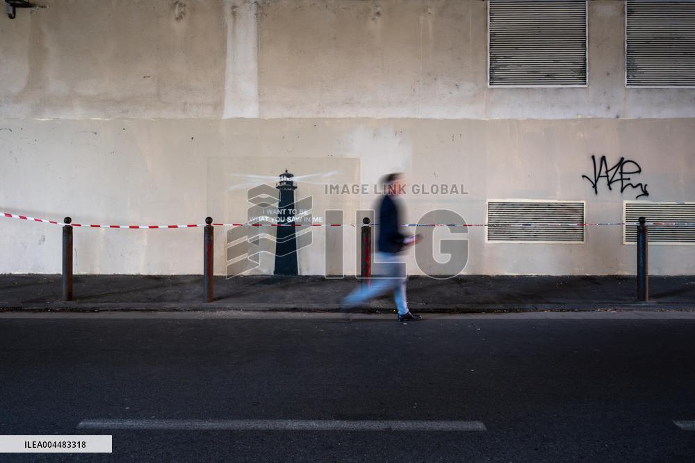 Banksy's Work Protected After Being Vandalised - Marseille