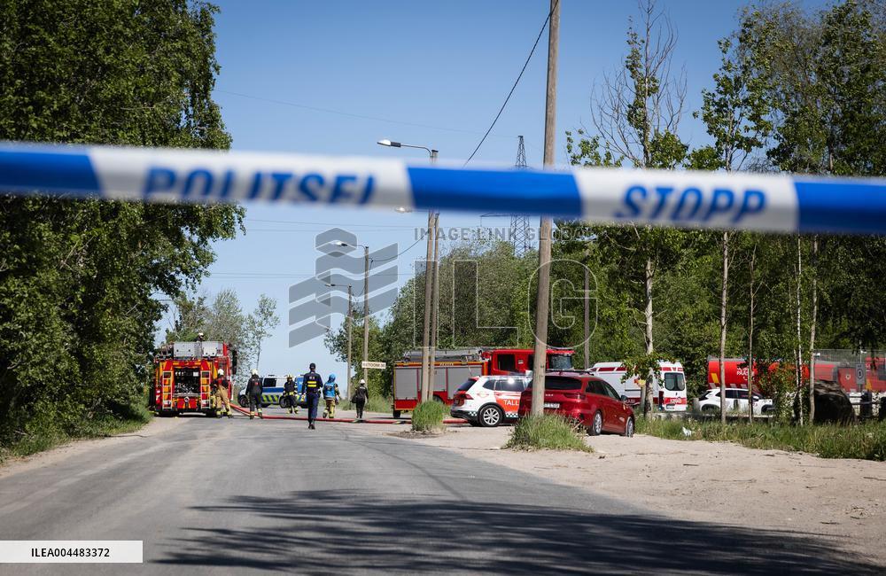 Fire at garbage dump
