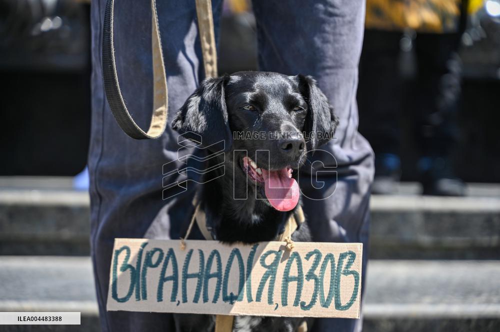 Rally in support of Ukrainian POWs in Lviv