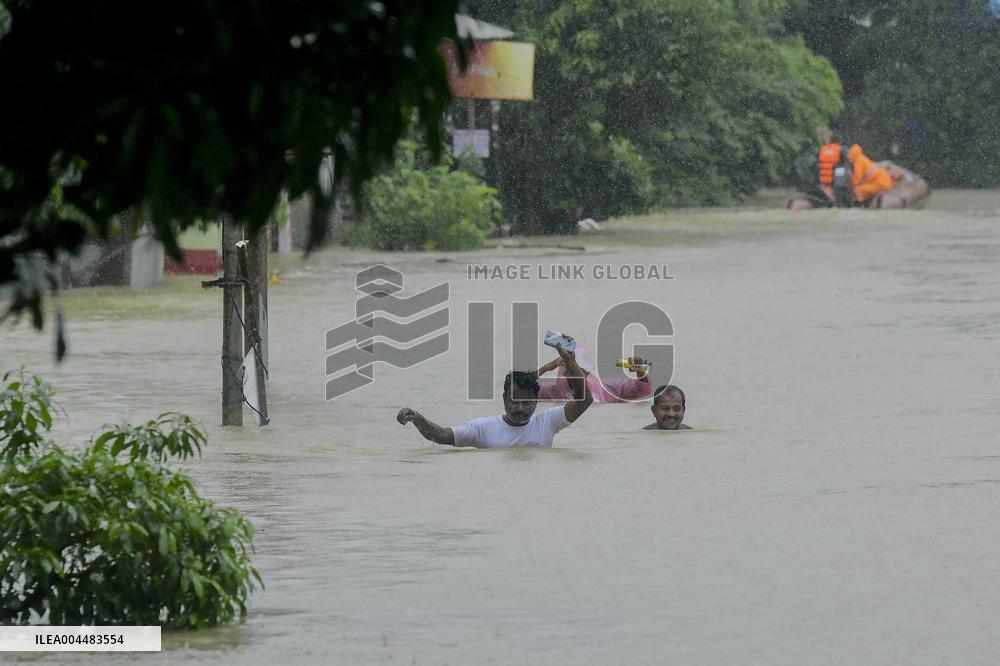 Flood in Agartala - India