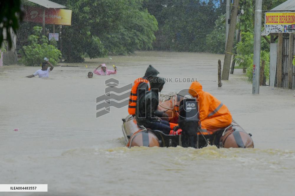 Flood in Agartala - India
