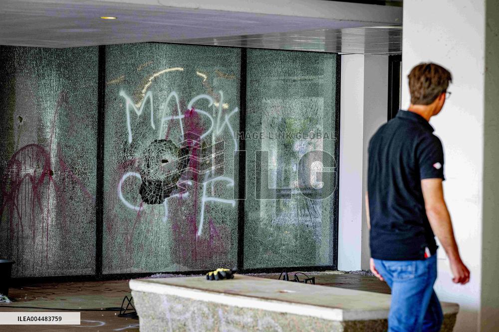 Maersk Office Vandalized by Activists - Rotterdam