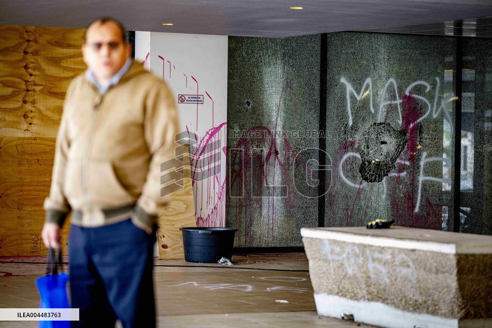 Maersk Office Vandalized by Activists - Rotterdam