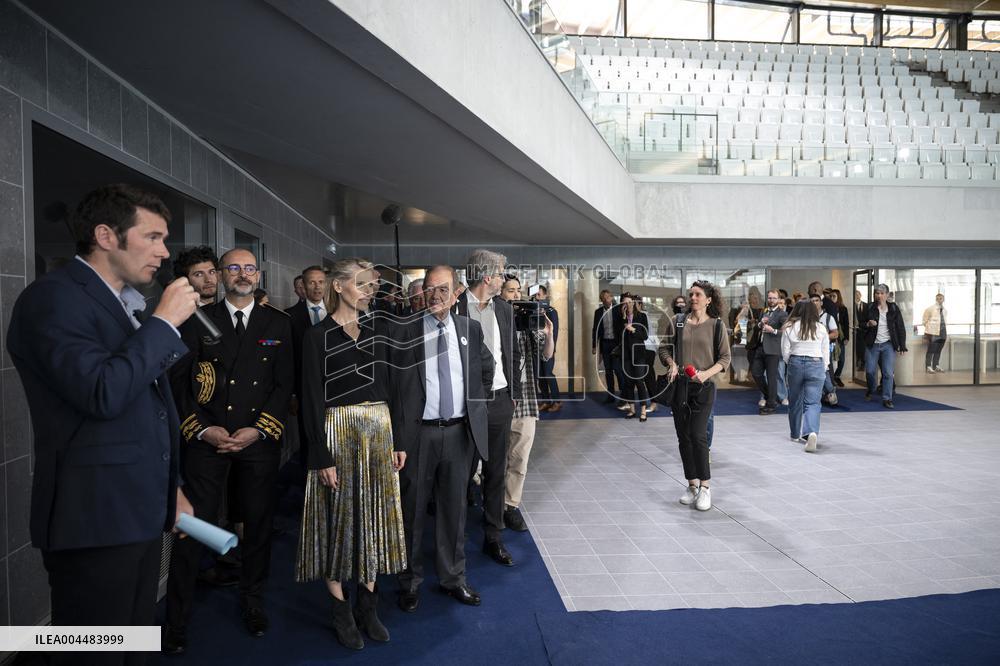 Ministerial Visit To The Olympic Aquatic Centre - Saint Denis