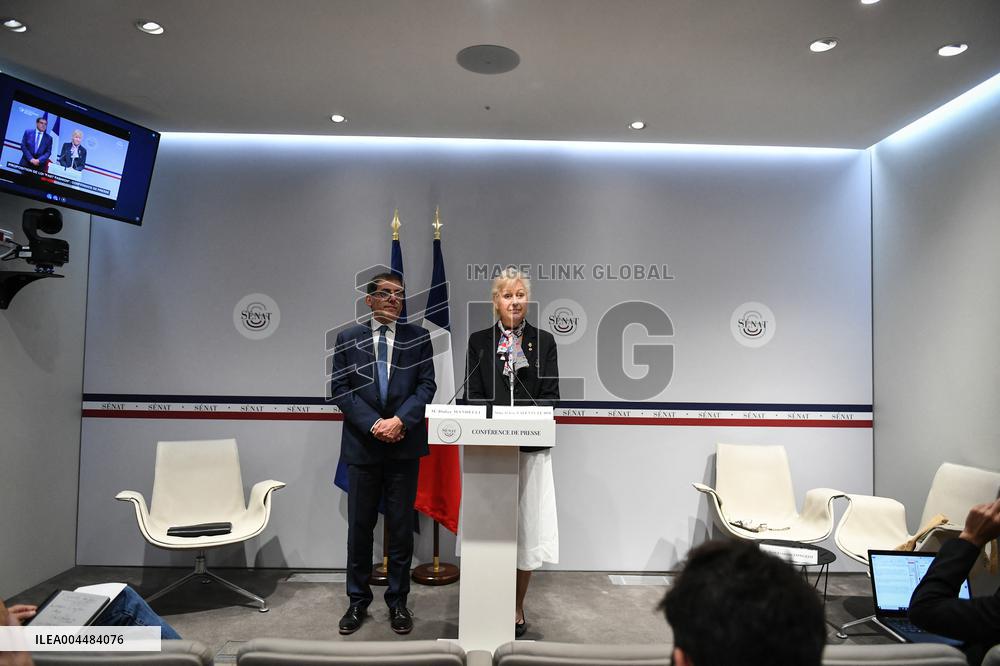 Presser on fast fashion bill at the Senate in Paris - FA