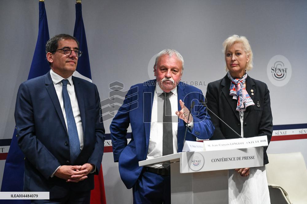 Presser on fast fashion bill at the Senate in Paris - FA