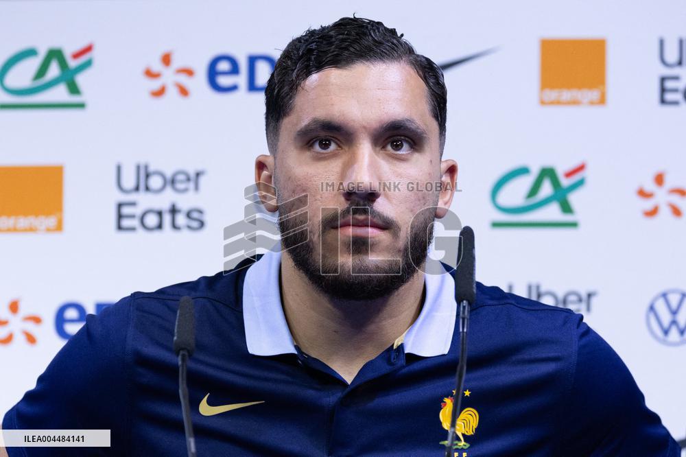 Rayan Cherki gives a press confenrence - Clairefontaine-en-Yvelines