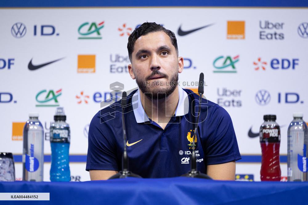 Rayan Cherki gives a press confenrence - Clairefontaine-en-Yvelines