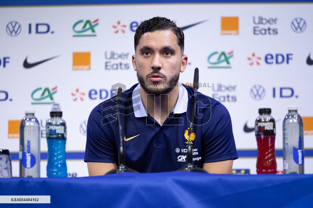 Rayan Cherki gives a press confenrence - Clairefontaine-en-Yvelines