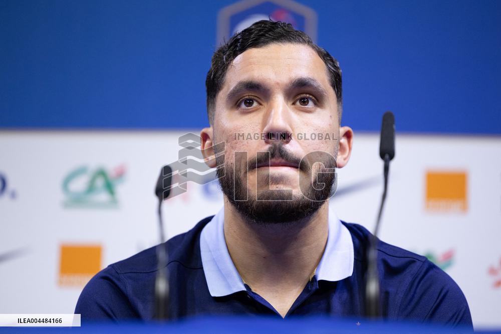 Rayan Cherki gives a press confenrence - Clairefontaine-en-Yvelines