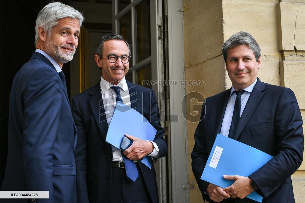 French PM Francois Bayrou meets party leaders in Paris - FA