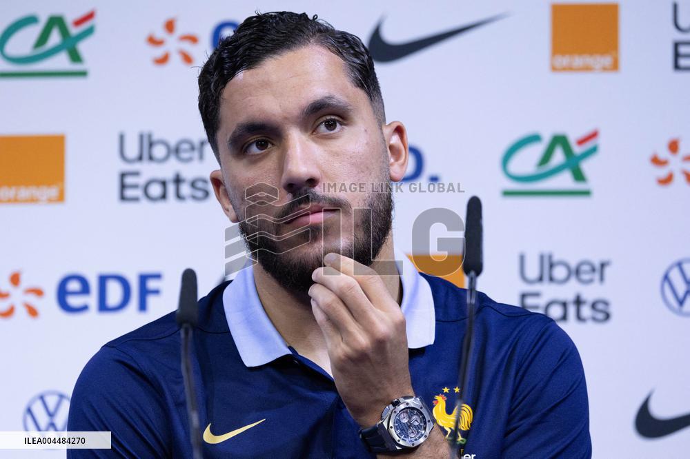 Rayan Cherki gives a press confenrence - Clairefontaine-en-Yvelines