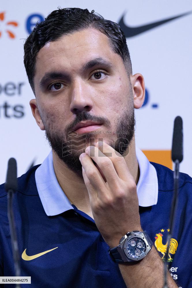 Rayan Cherki gives a press confenrence - Clairefontaine-en-Yvelines