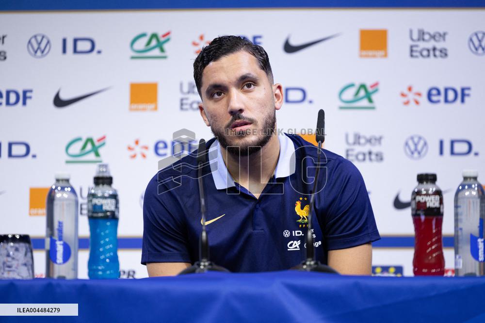 Rayan Cherki gives a press confenrence - Clairefontaine-en-Yvelines