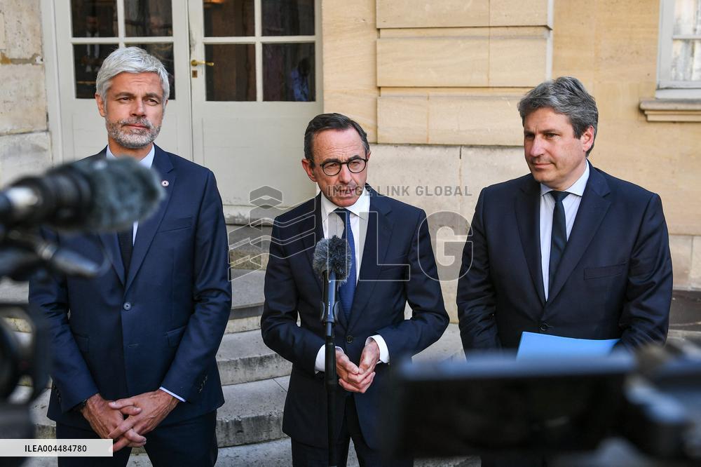 French PM Francois Bayrou meets party leaders in Paris - FA