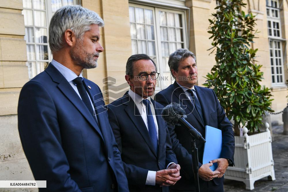 French PM Francois Bayrou meets party leaders in Paris - FA