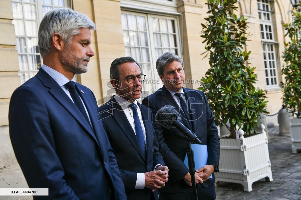 French PM Francois Bayrou meets party leaders in Paris - FA