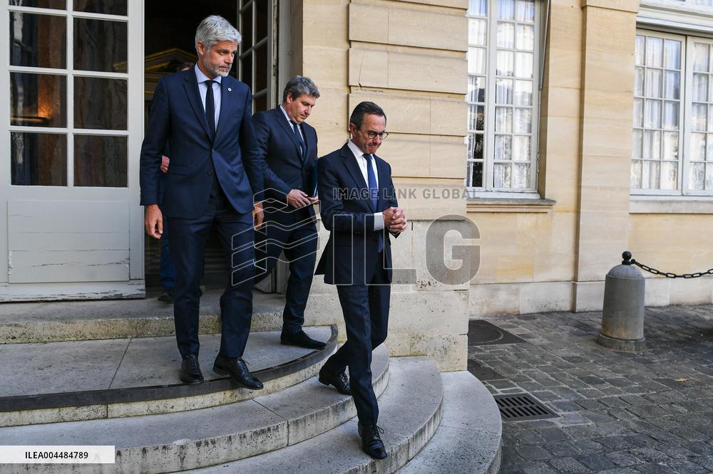 French PM Francois Bayrou meets party leaders in Paris - FA