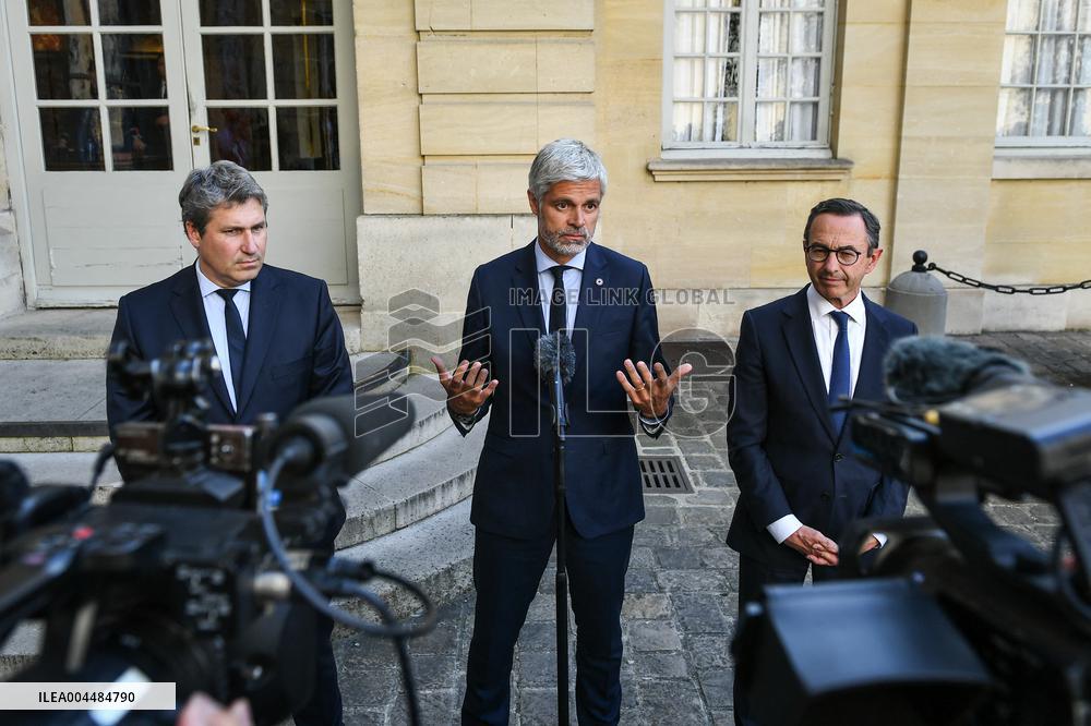 French PM Francois Bayrou meets party leaders in Paris - FA