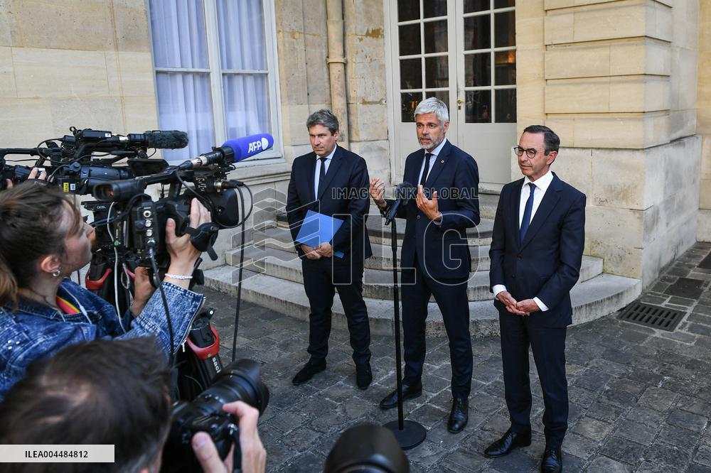French PM Francois Bayrou meets party leaders in Paris - FA