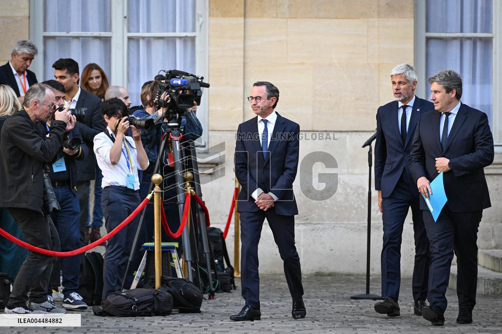 French PM Francois Bayrou meets party leaders in Paris - FA