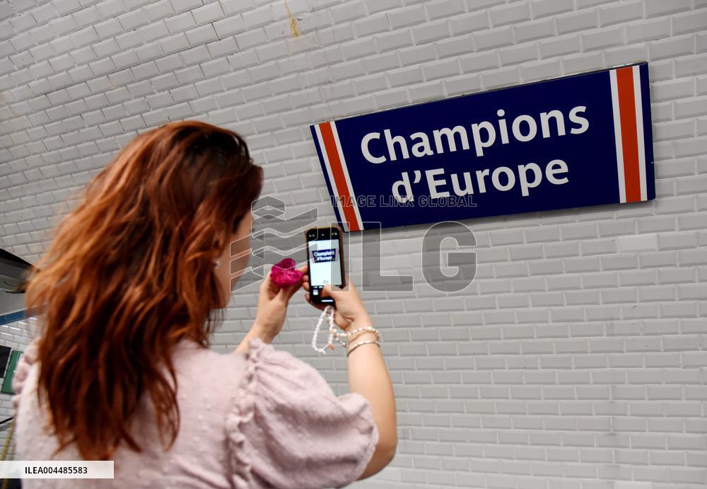 Paris Rebrands Europe Station to Celebrate PSG’s European Glory