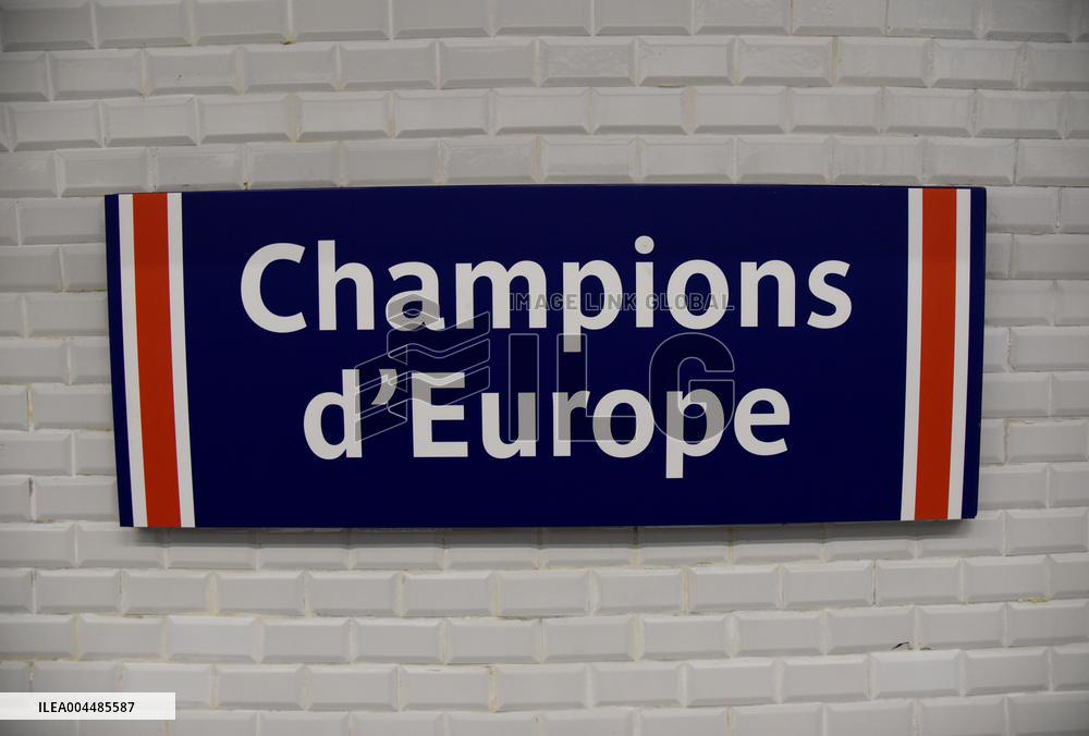 Paris Rebrands Europe Station to Celebrate PSG’s European Glory