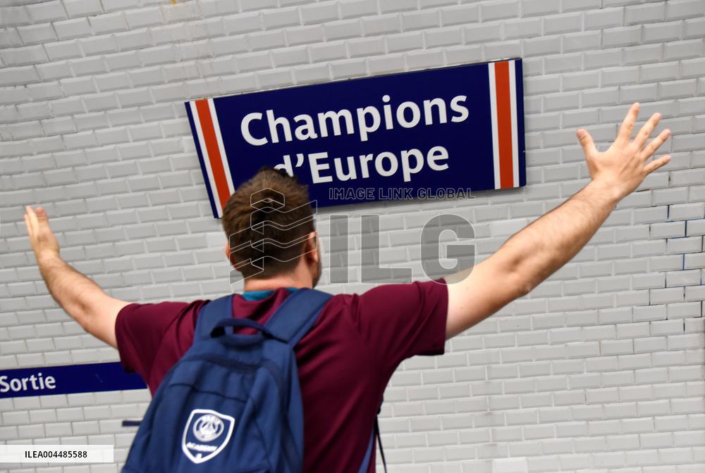 Paris Rebrands Europe Station to Celebrate PSG’s European Glory