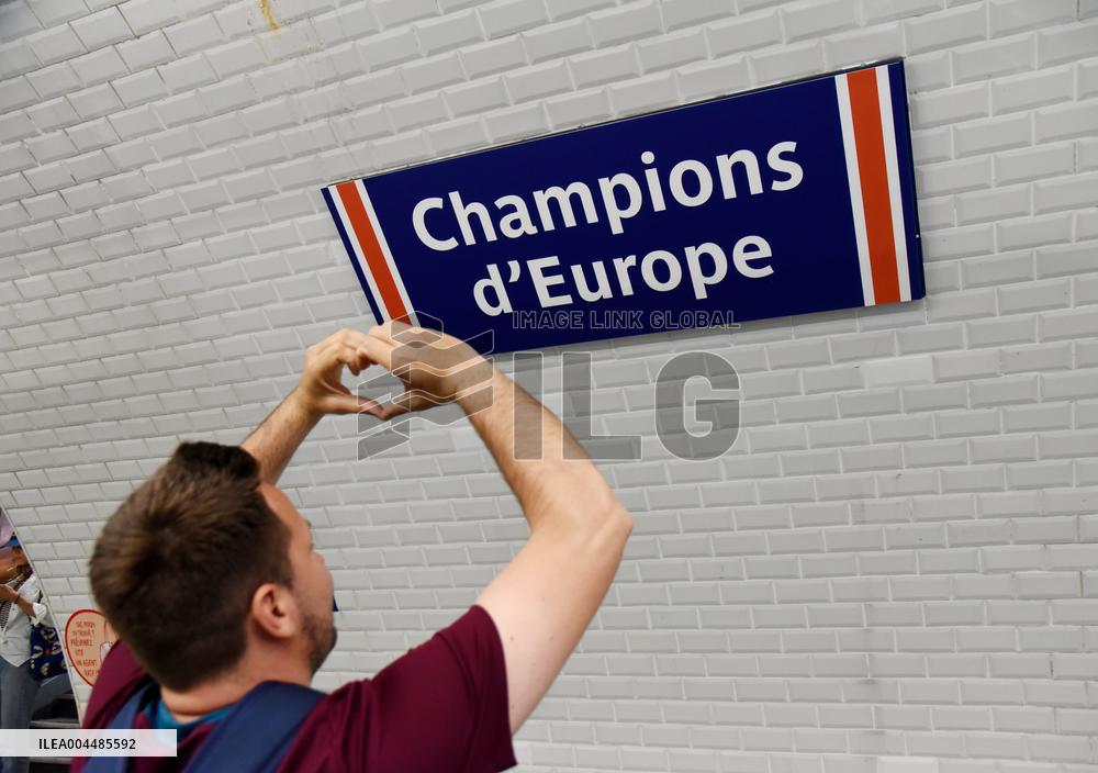 Paris Rebrands Europe Station to Celebrate PSG’s European Glory
