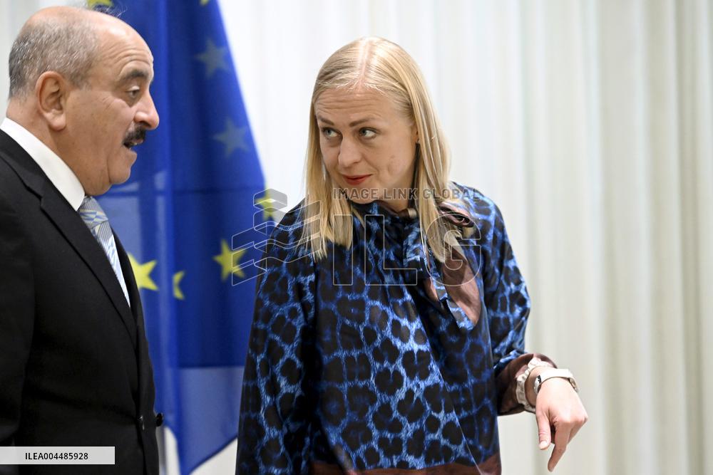 Tunisian Minister of Foreign Affairs Mohamad Ali Naft meets with Finnish Minister for Foreign Affairs Elina Valtonen