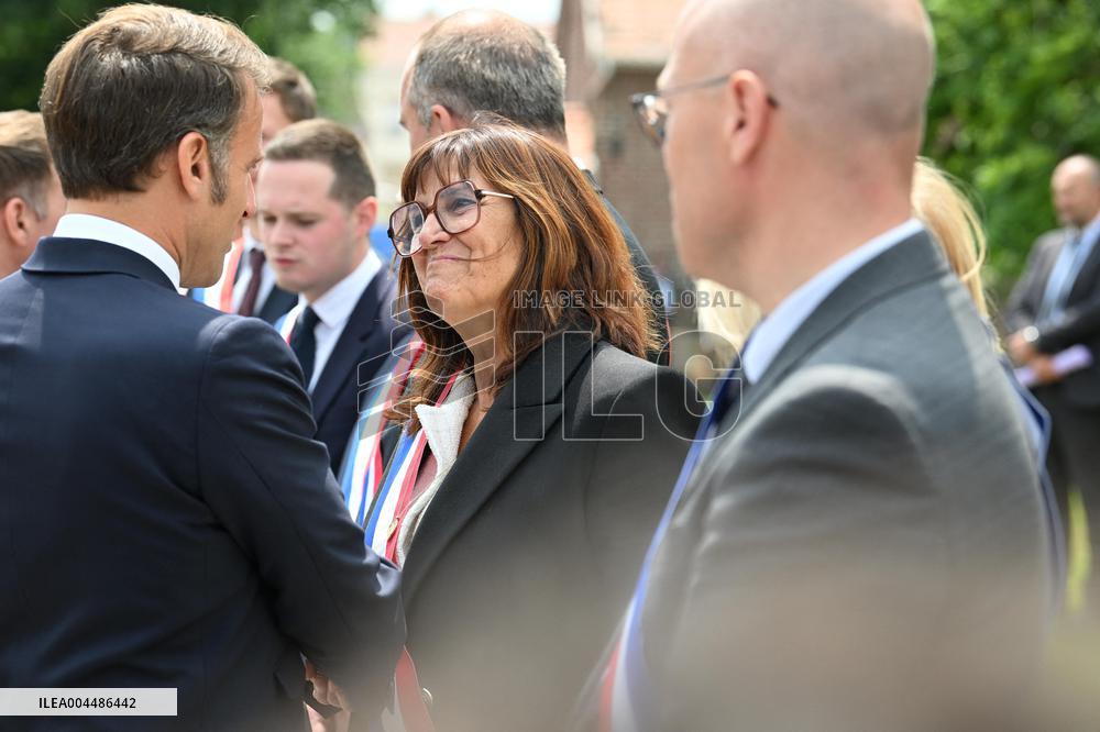 Emmanuel Macron Inaugurates Maison France Services - Wallers