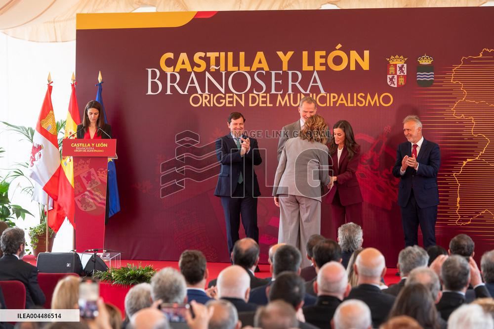 Royals At The 1200th Anniversary Of The Charter of Branosera - Spain