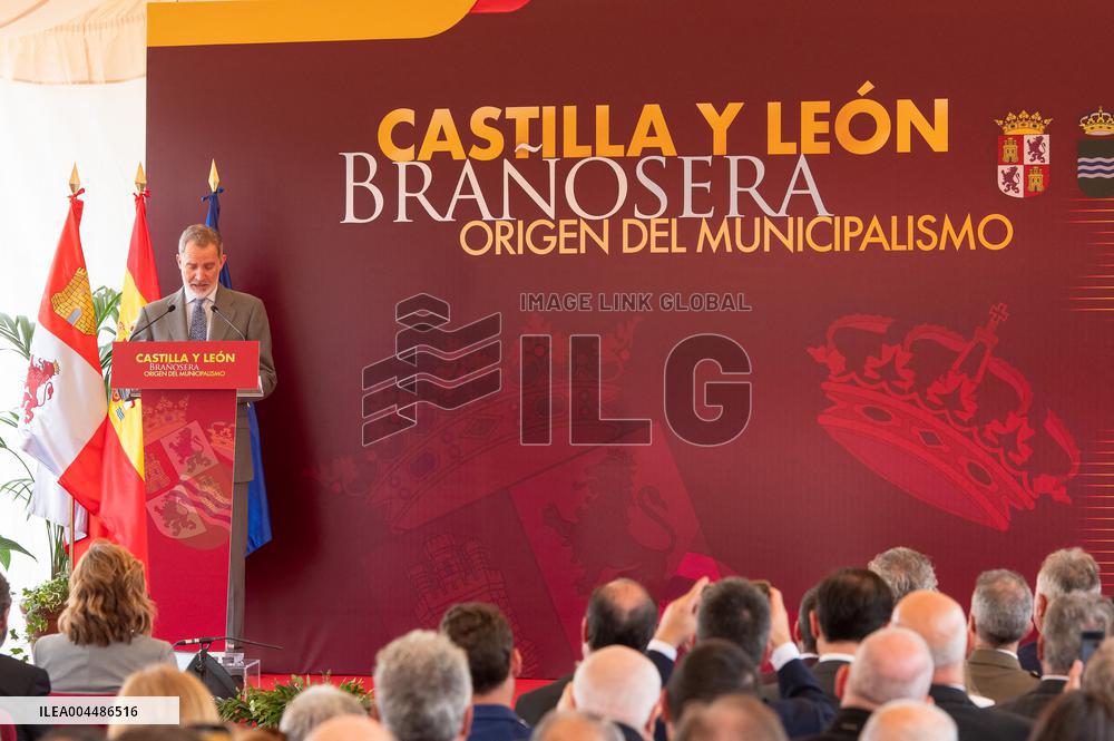 Royals At The 1200th Anniversary Of The Charter of Branosera - Spain