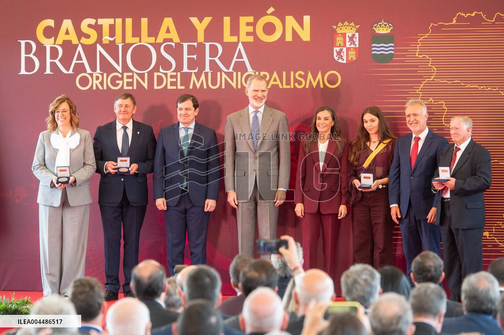 Royals At The 1200th Anniversary Of The Charter of Branosera - Spain