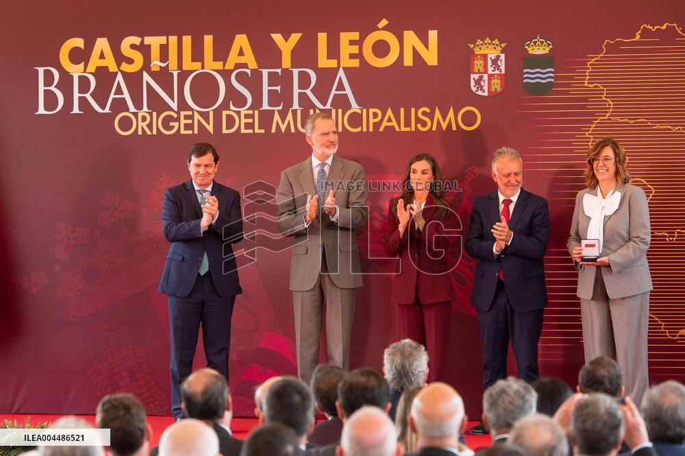 Royals At The 1200th Anniversary Of The Charter of Branosera - Spain