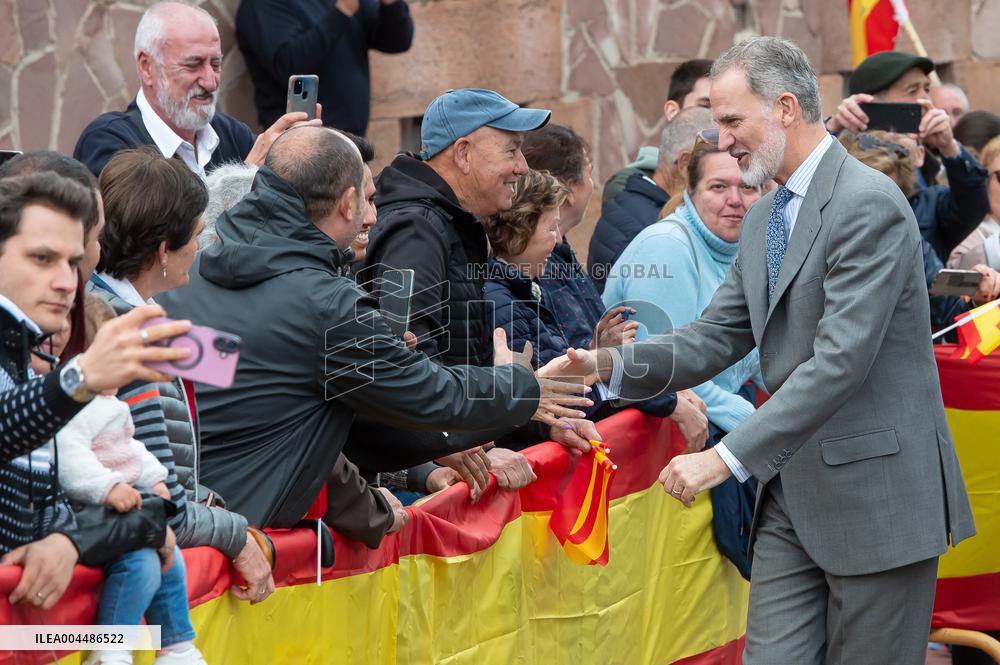 Royals At The 1200th Anniversary Of The Charter of Branosera - Spain