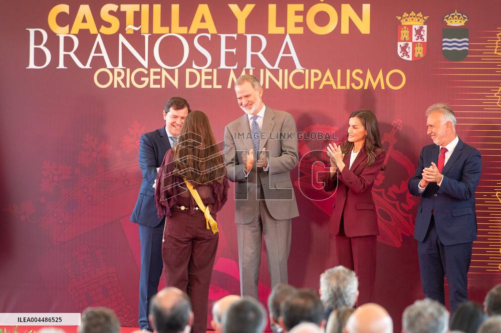 Royals At The 1200th Anniversary Of The Charter of Branosera - Spain