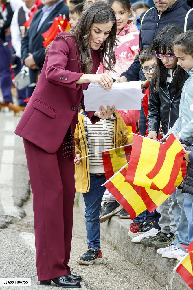 Royals At The 1200th Anniversary Of The Charter of Branosera - Spain